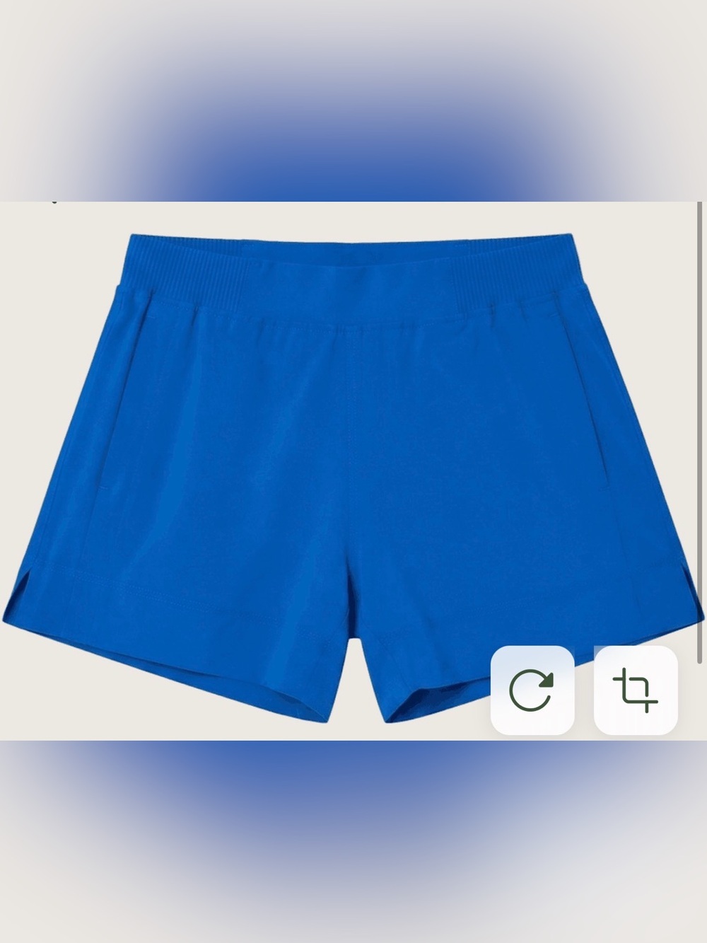 lulu lemon Short 4" - Blue Size Large